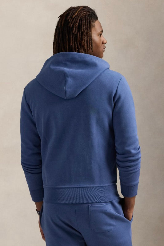 Double-Knit Full-Zip Hoodie Earth Blue