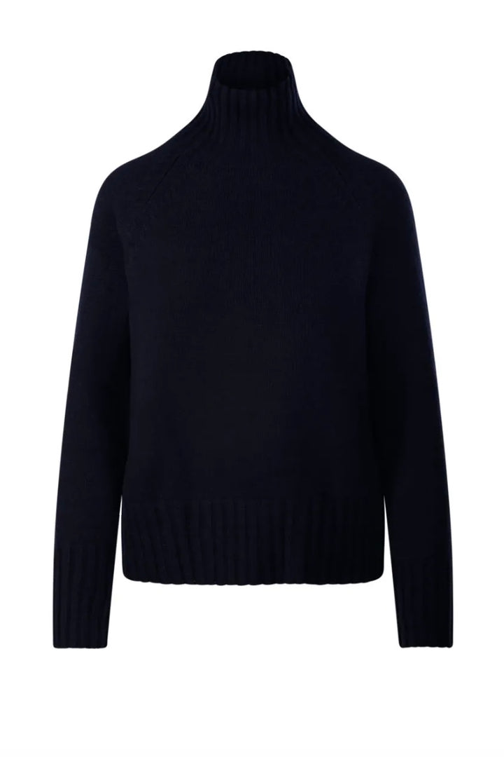 Wool and Cashmere Polo-neck Sweater Ultramarine