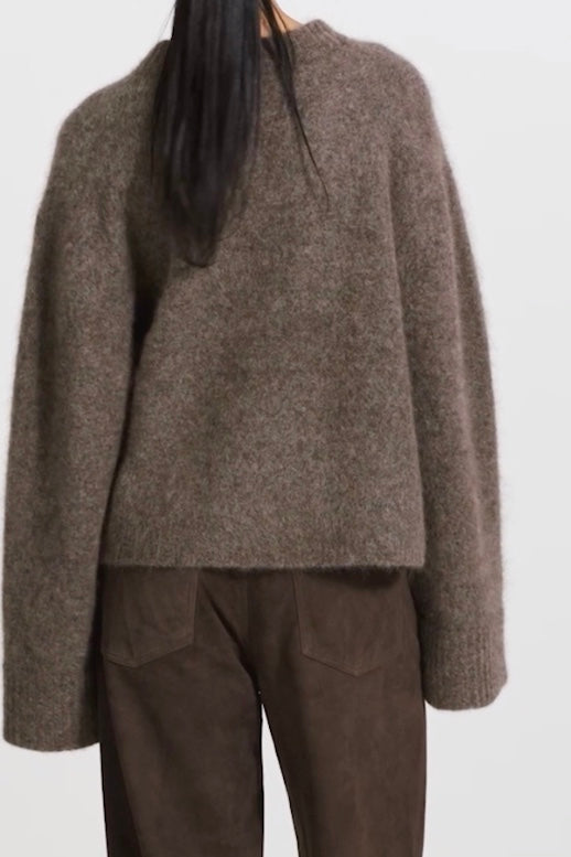 Niclas Short Sweater Brown