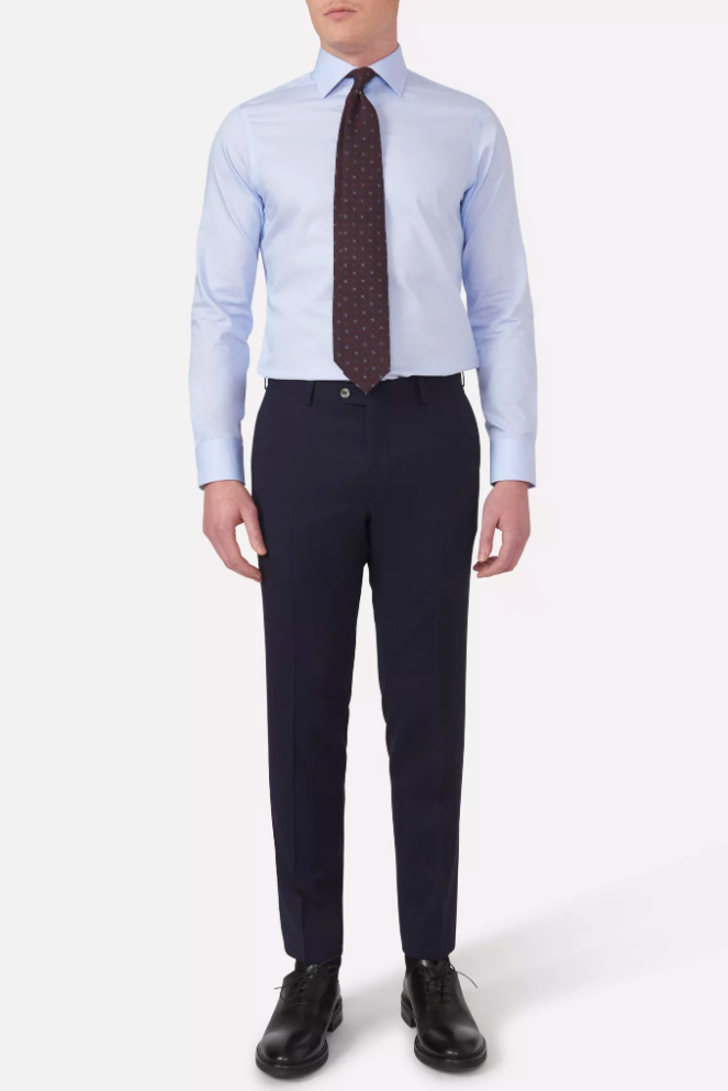 Denz Wool Trousers Dark Blue