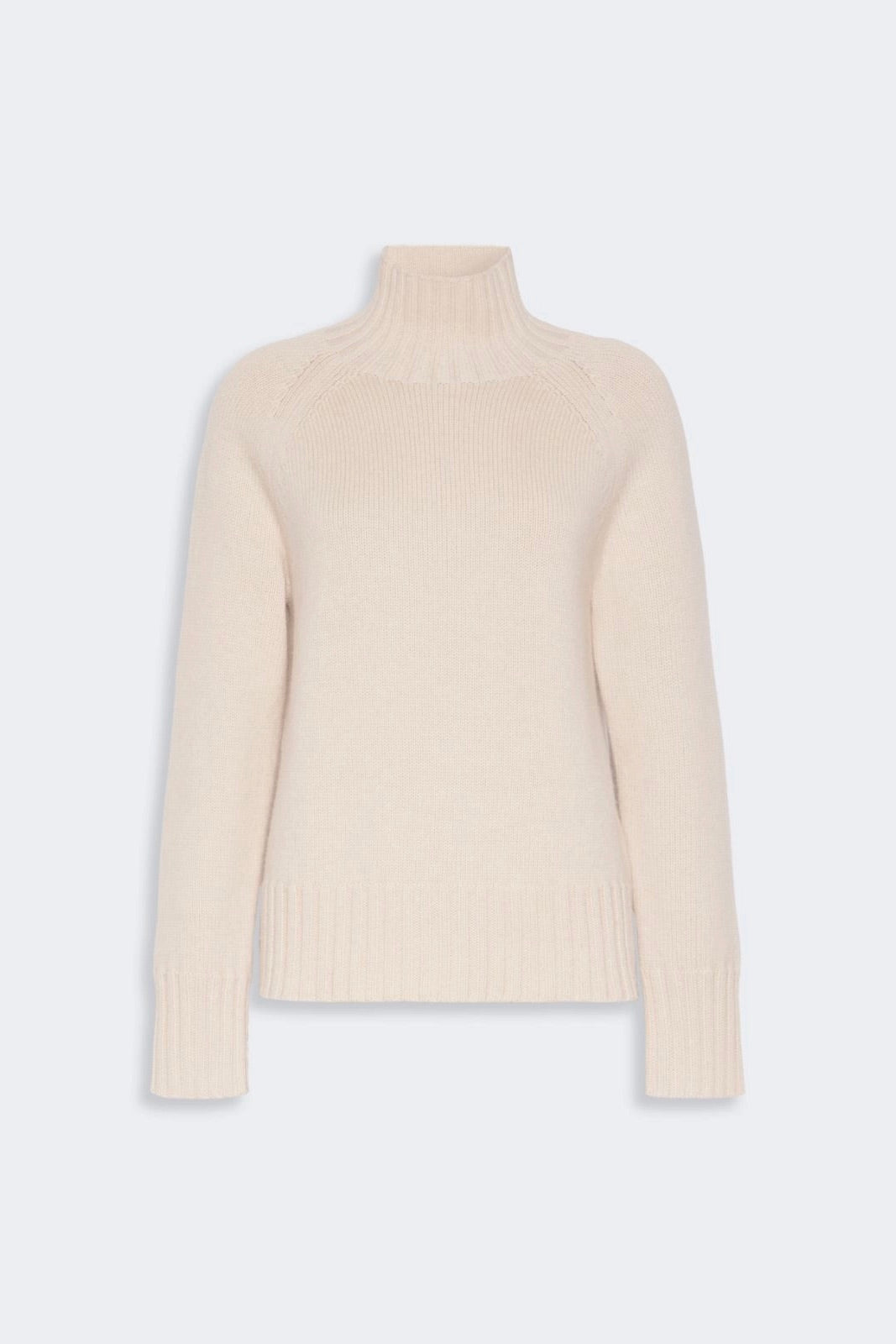 Wool and Cashmere Polo-neck Sweater Albino