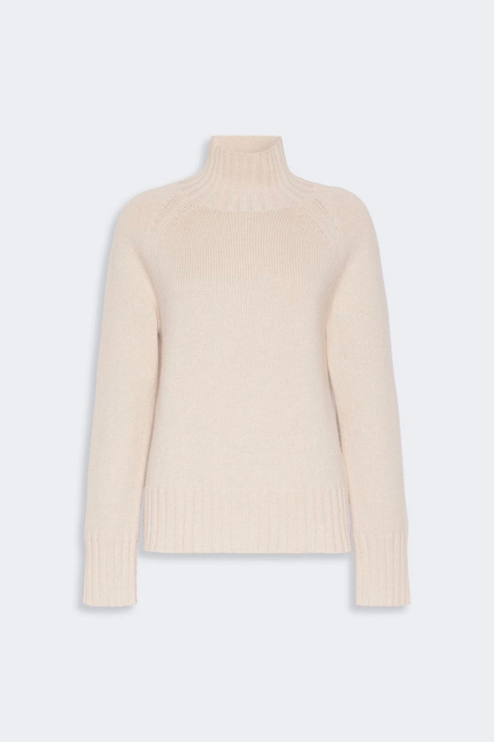 Wool and Cashmere Polo-neck Sweater Albino