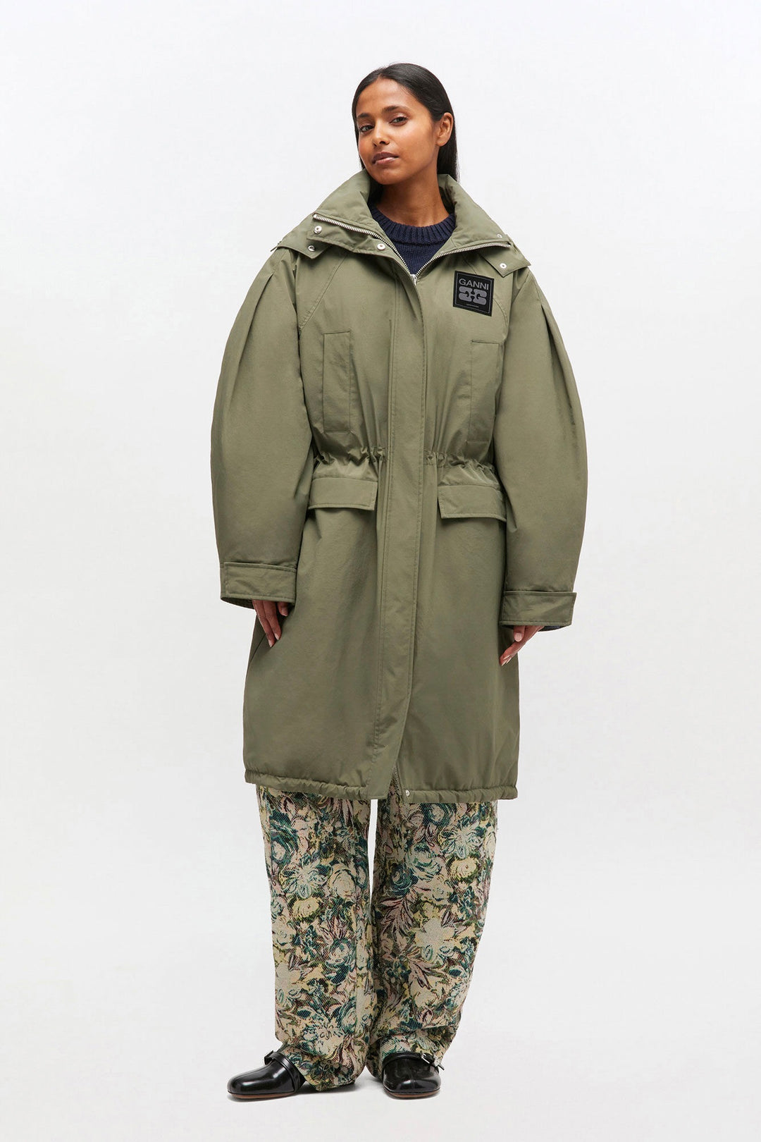 GANNI Ripstop Tri-Layer Parka Coat - Dale