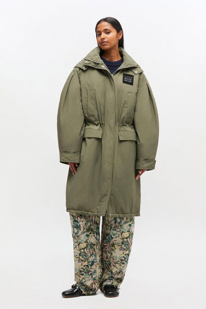 GANNI Ripstop Tri-Layer Parka Coat - Dale