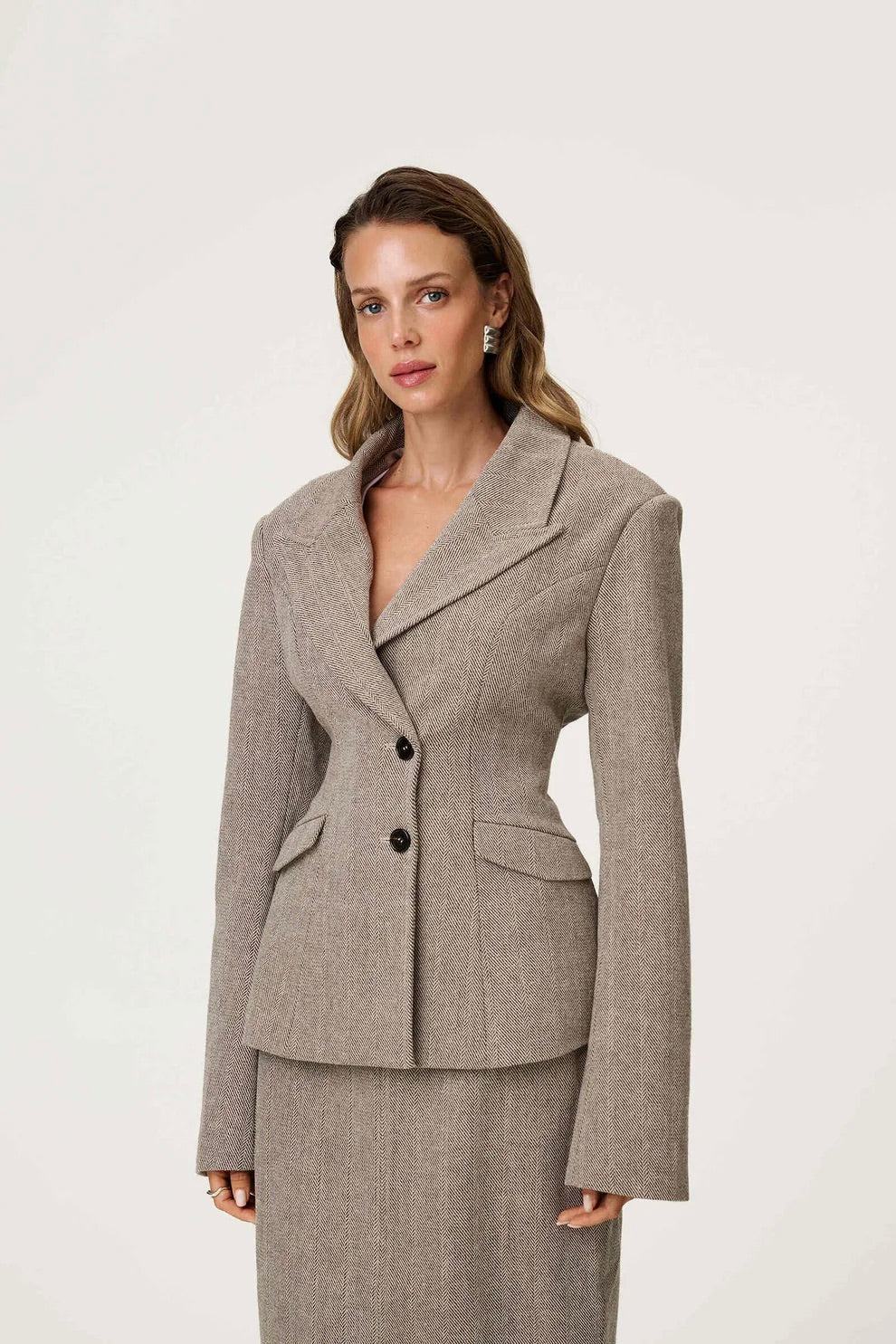 Stockholm Blazer Beige Melange