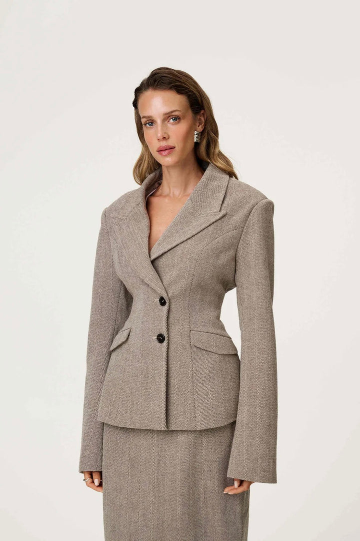 Stockholm Blazer Beige Melange