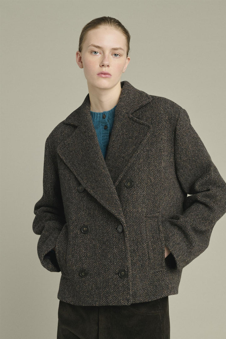 SOEUR Joseph Short Coat Marron/Noir - Dale