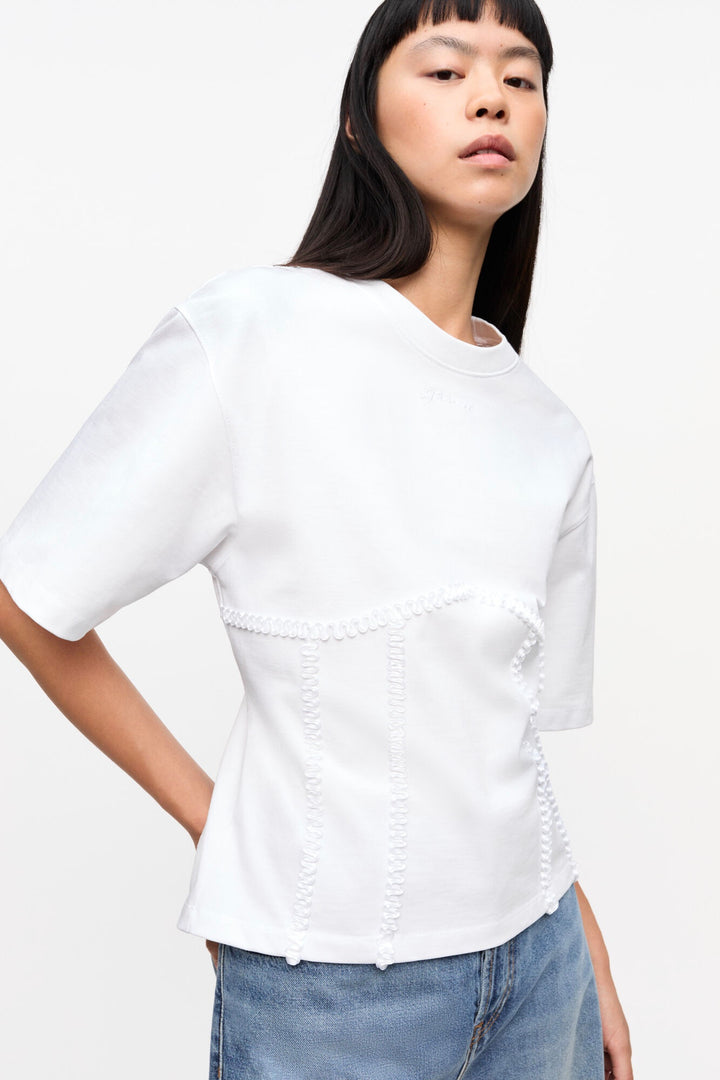 Heavy Cotton Tie Back Waisted T-shirt