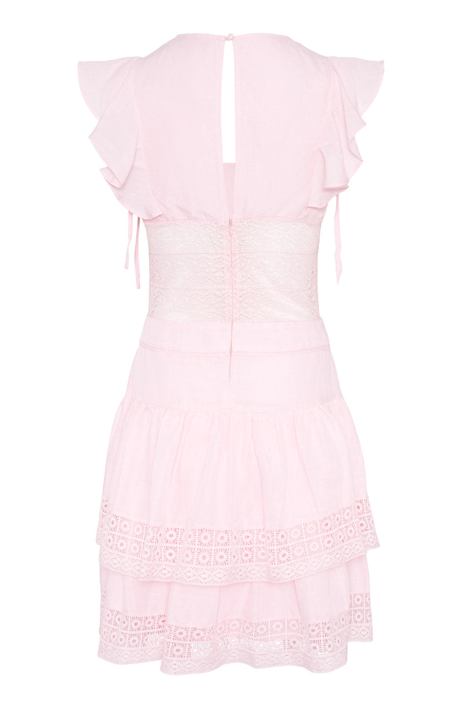 Maya Linen Mini Dress Light Pink