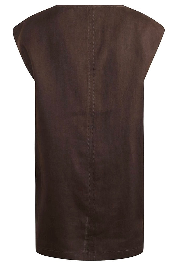 Colimbo Linen Top Coffee