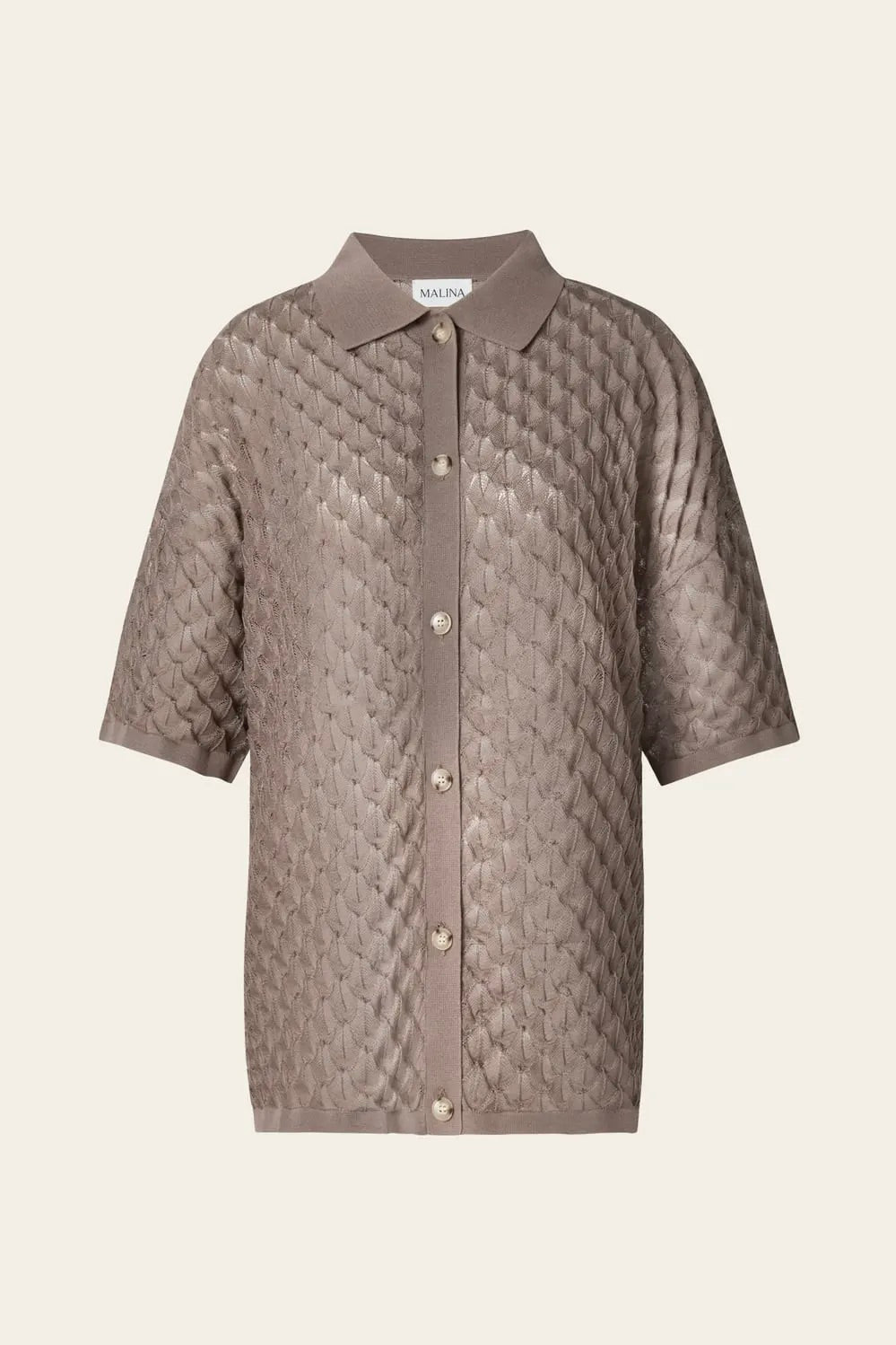 MALINA Moa Knitted Shirt Taupe - Dale