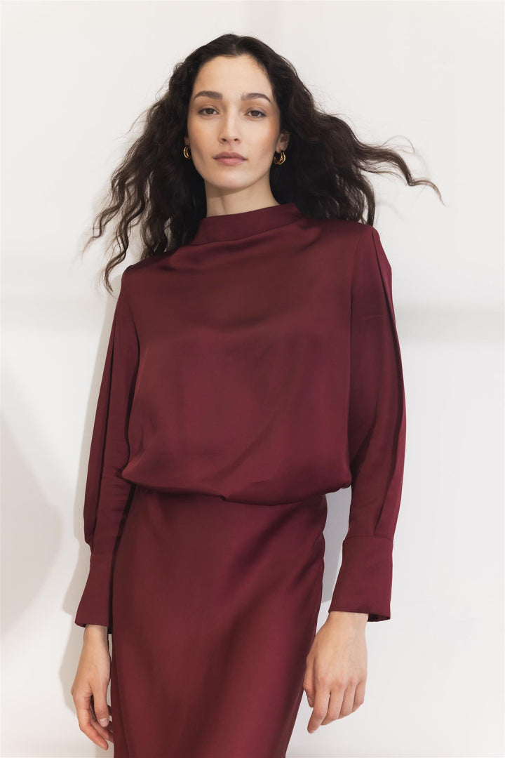 Arlene Blouse Deep Plum