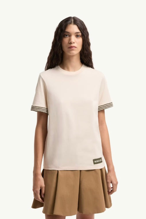 MONCLER Crochet-Trimmed Cotton Logo T-Shirt - Dale