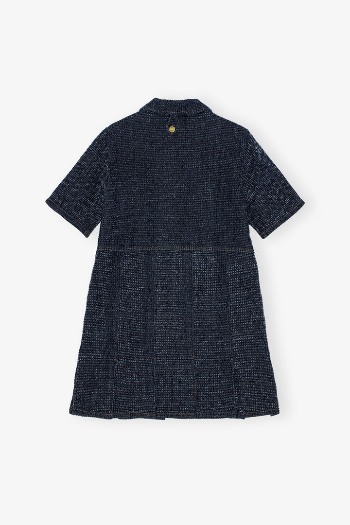 Fluffy Denim Mini Dress