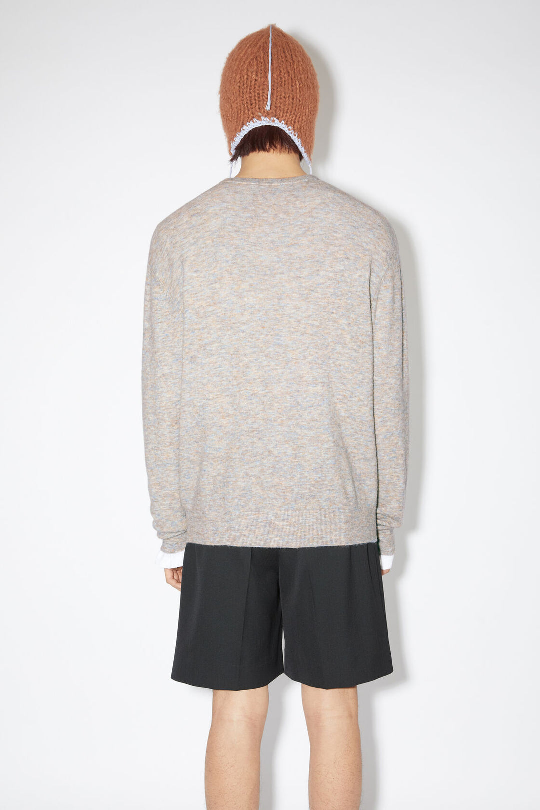 EMBROIDERED LOGO JUMPER Grey/Brown Melange