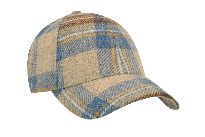 Wool Cap Blue Tartan