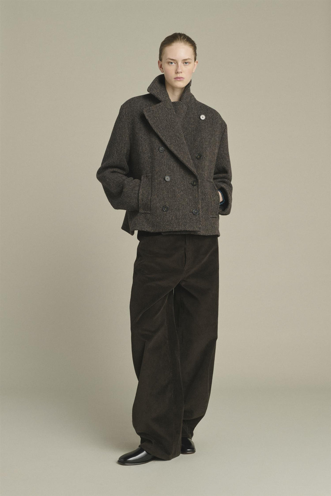 SOEUR Joseph Short Coat Marron/Noir - Dale