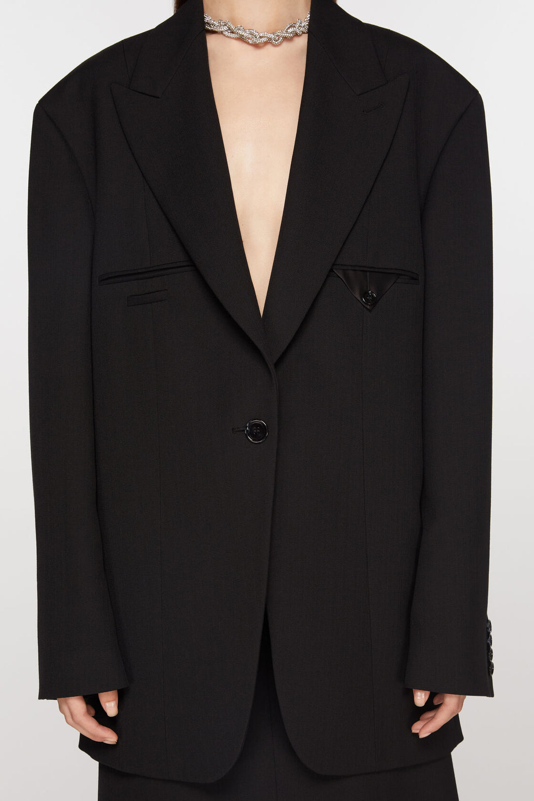 Single-breasted Jacket Black