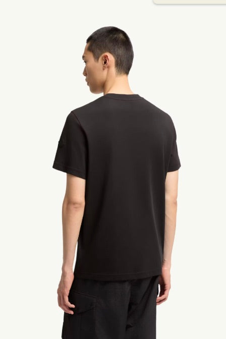 Cotton Jersey T-Shirt with Chest Pocket Black