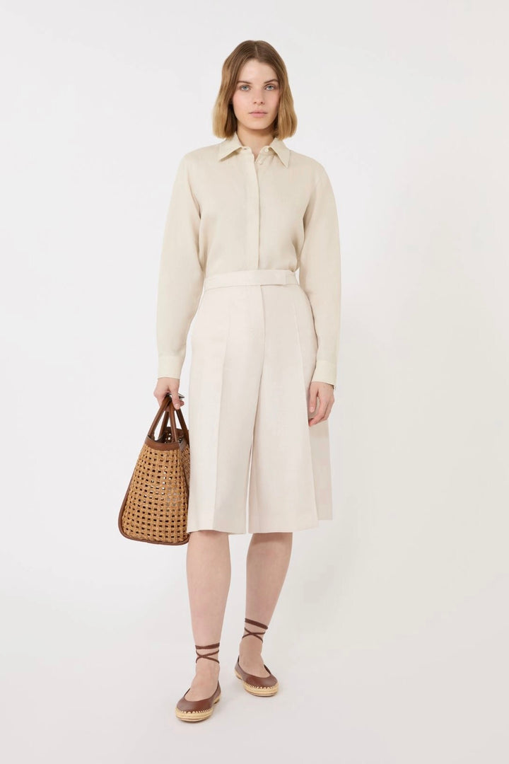 Linen Canvas Shirt Beige