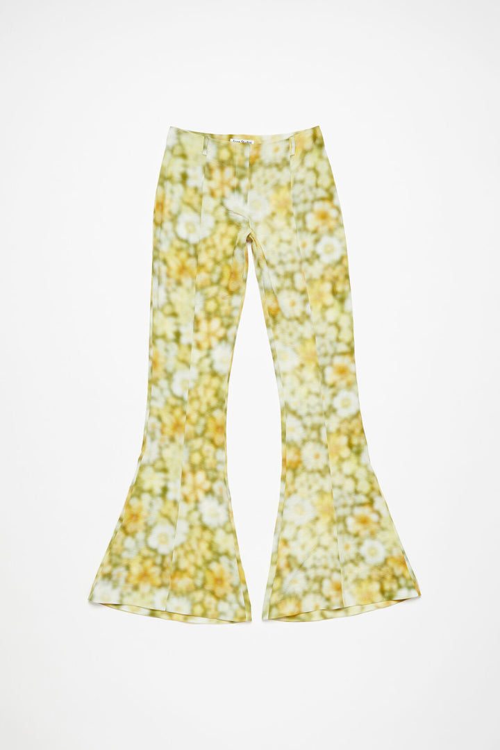 FLUID PRINT TROUSERS - GREEN MULTI