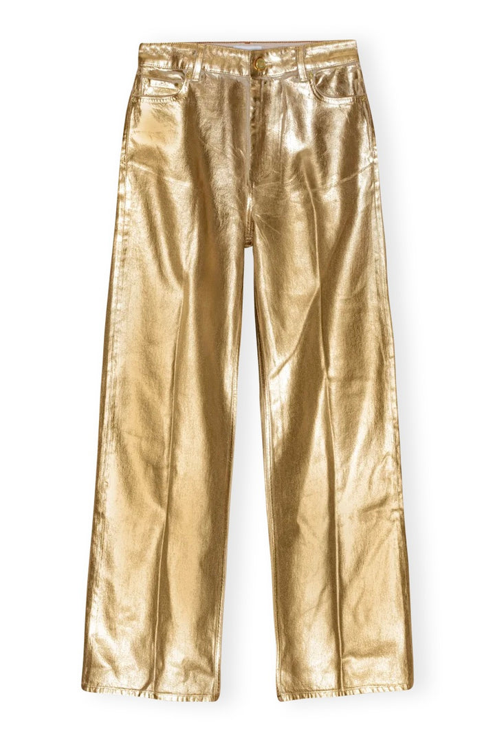 Foil Denim Wide Jeans