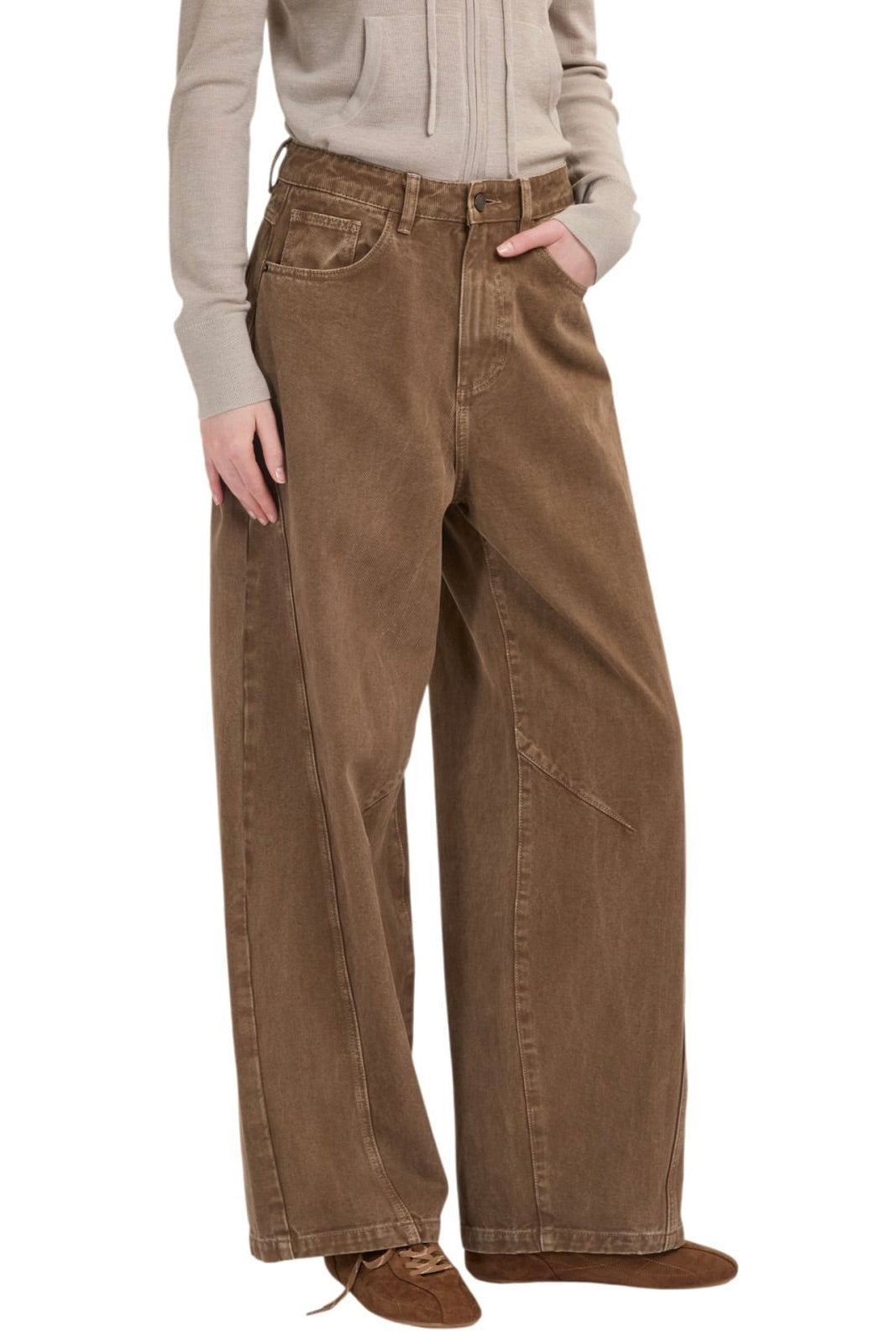Barrel Jeans Marrone