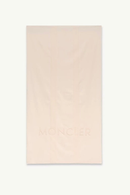 Logo Cotton Beach Towel Light Beige