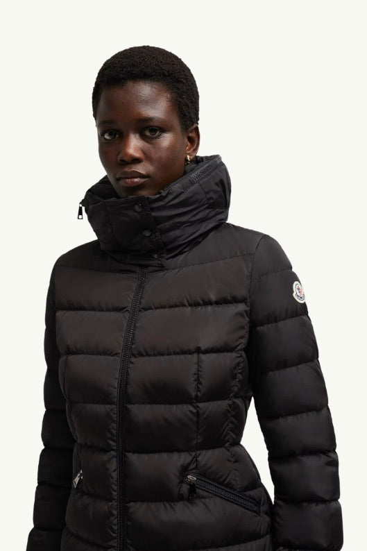 Flammette Hooded Long Down Jacket