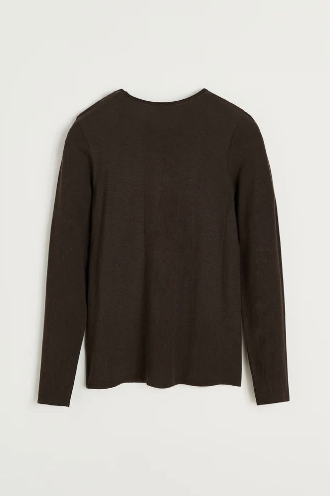 Gentle Cashmere Long Sleeve Dark Brown