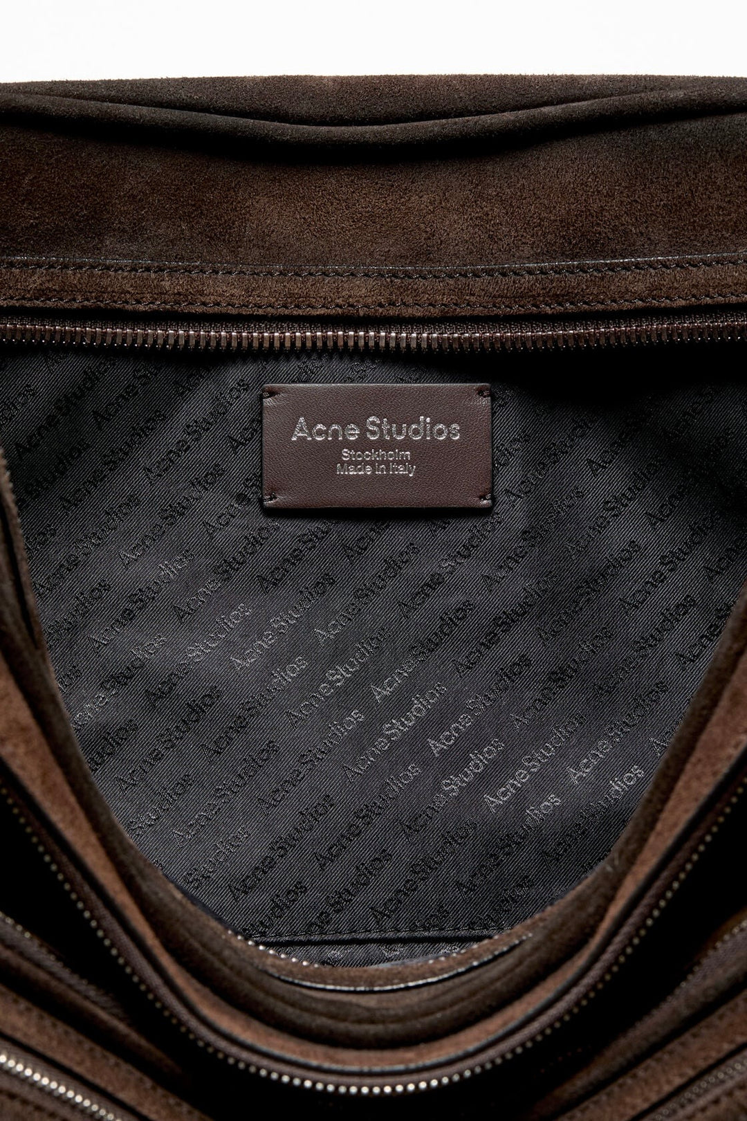 Camero Camera Suede Shoulder Bag Dark Brown
