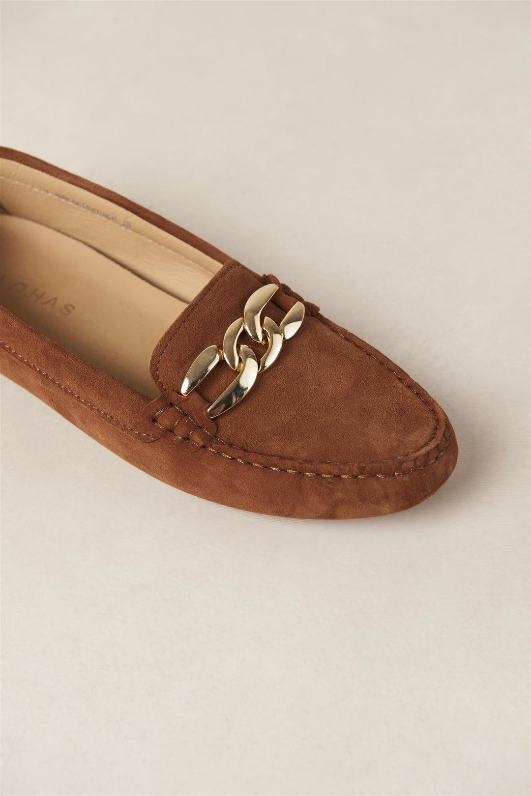 Mike Suede Tan Leather Loafers