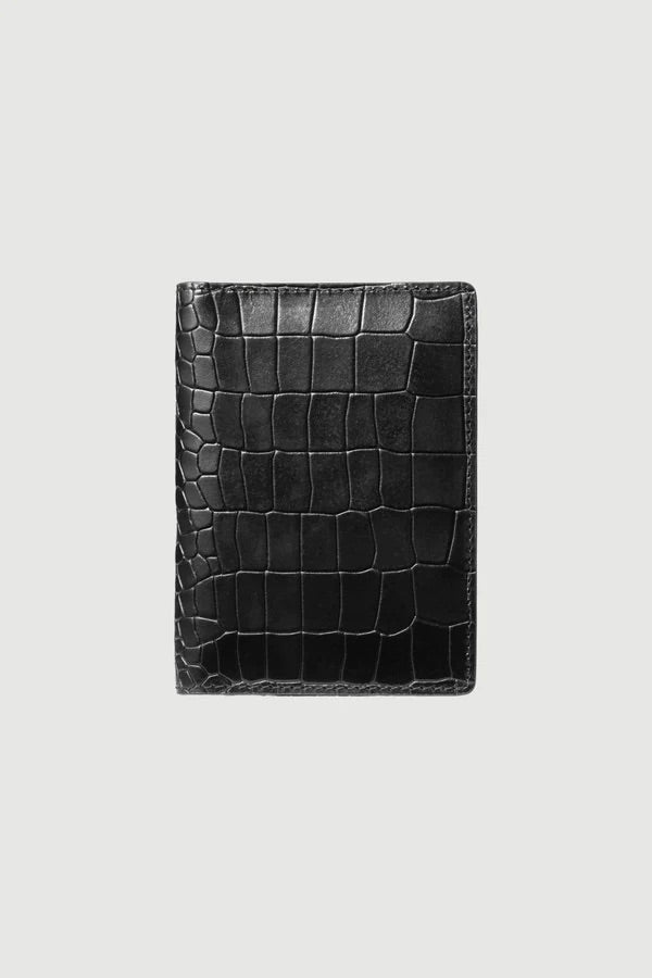 Passport Holder Black Croco