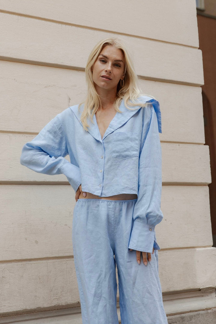 Linen Sailor Pant Light Blue