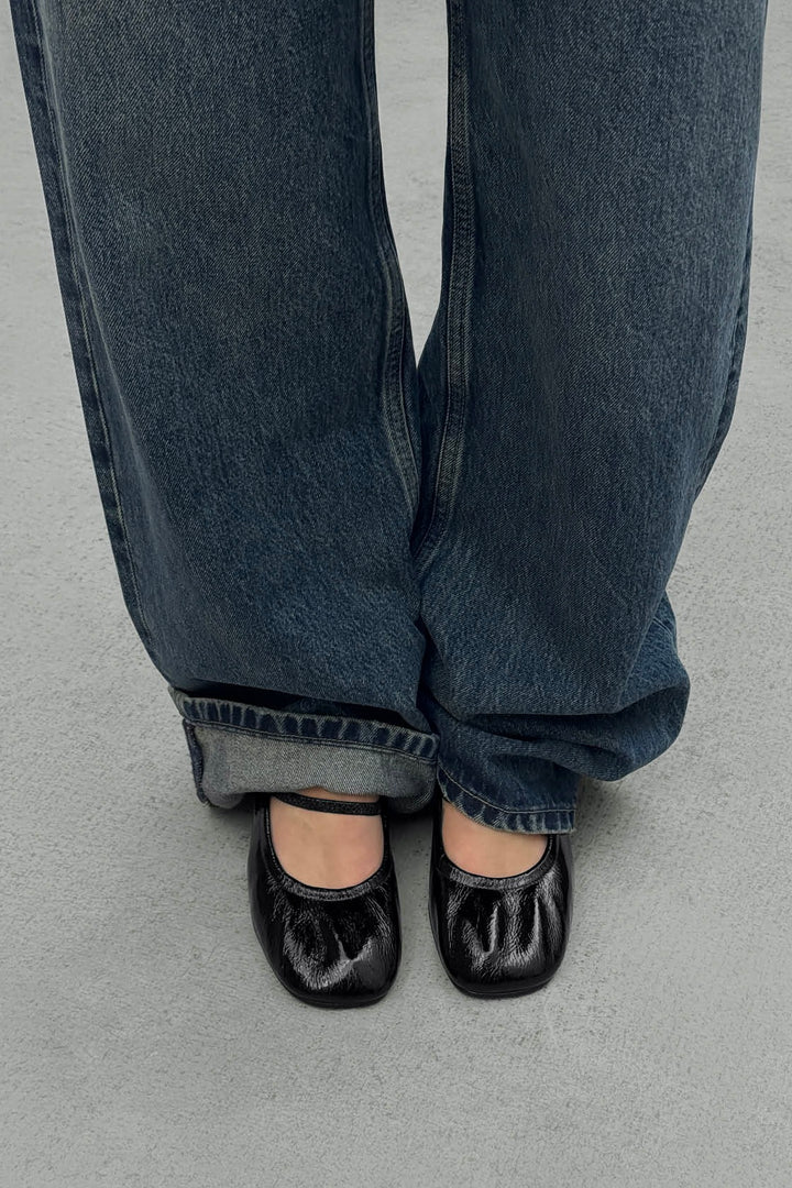 Rhiane Patent Black Leather Pumps