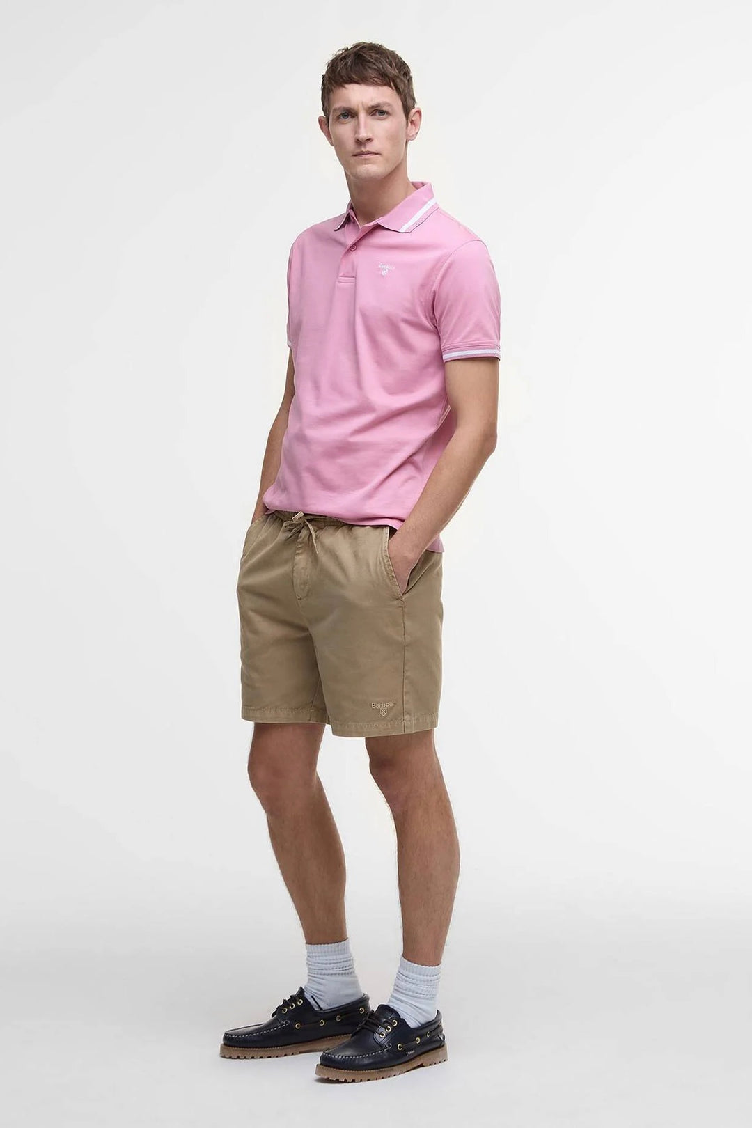 Washed Oxford Relaxed Shorts Stone