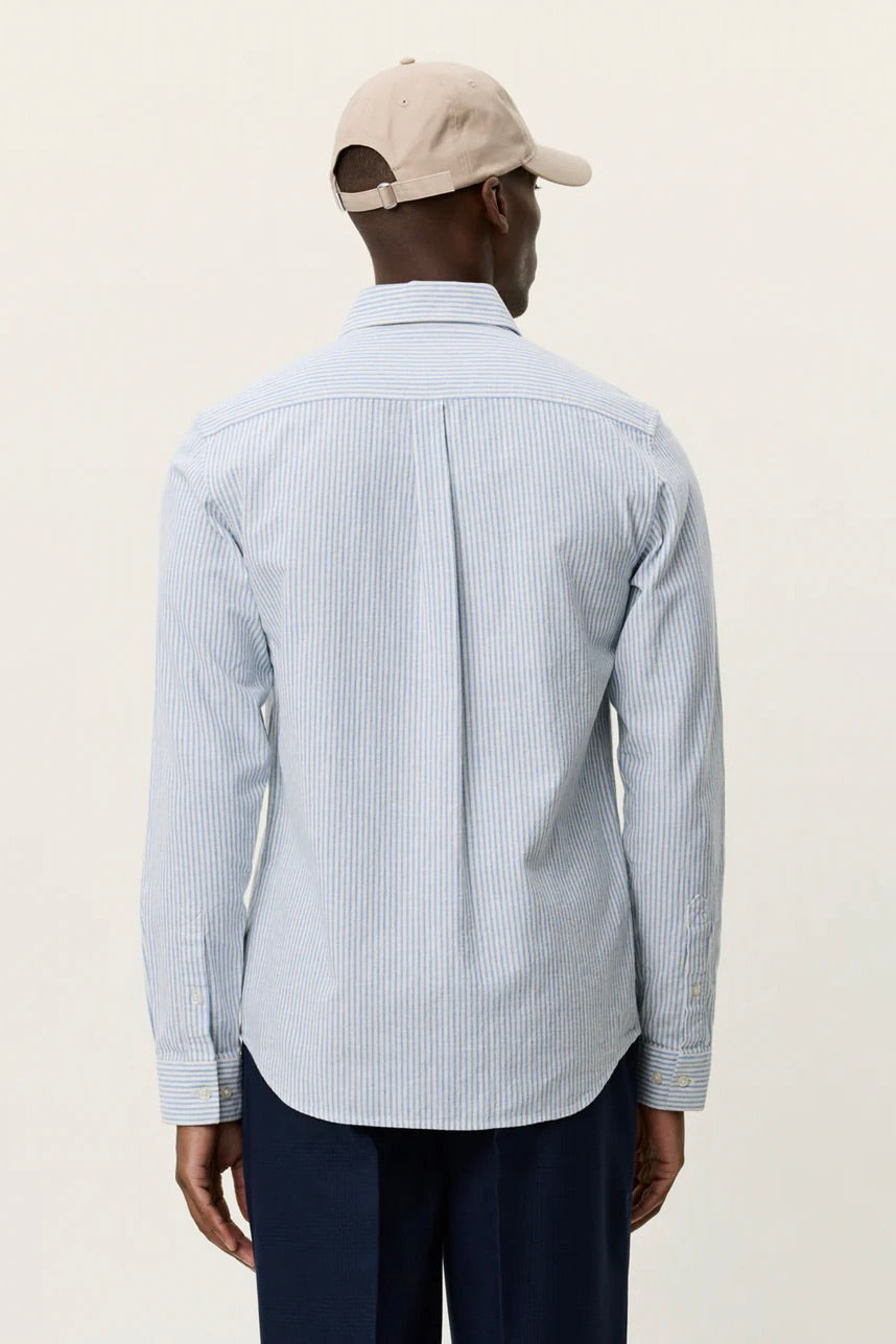 LES DEUX Konrad Stripe Oxford Shirt Allure Blue - Dale