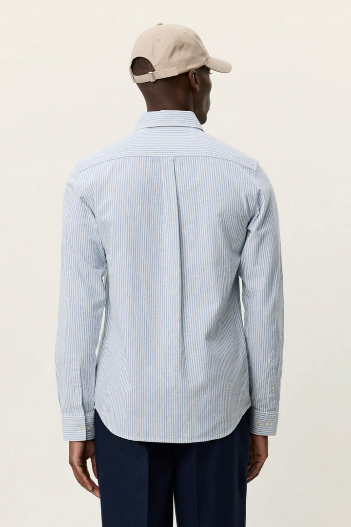 LES DEUX Konrad Stripe Oxford Shirt Allure Blue - Dale