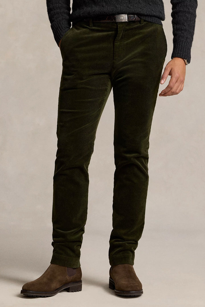 Stretch Slim Fit Corduroy Trouser Estate Olive