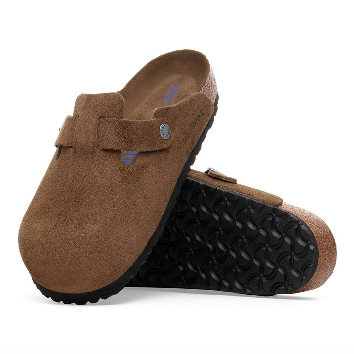 Boston Soft Footbed Suede Leather Dark Tea Herre