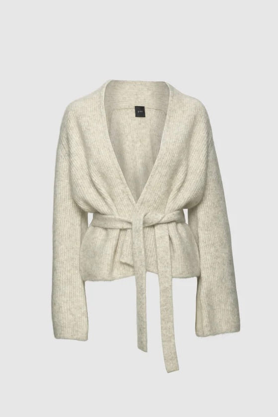 Lila Mohair Cardigan Wheat