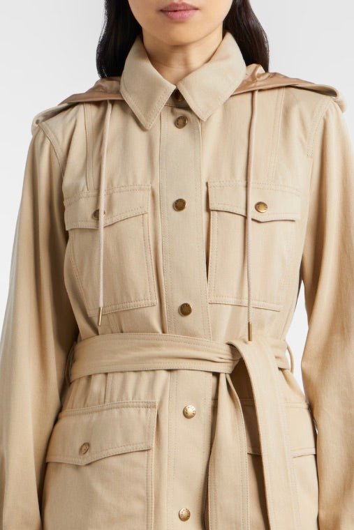Centaurea Hooded Gabardine Field Jacket