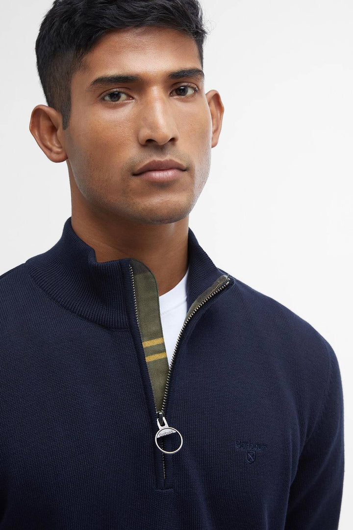 Cotton Quarter-Zip Jumper Classic Navy