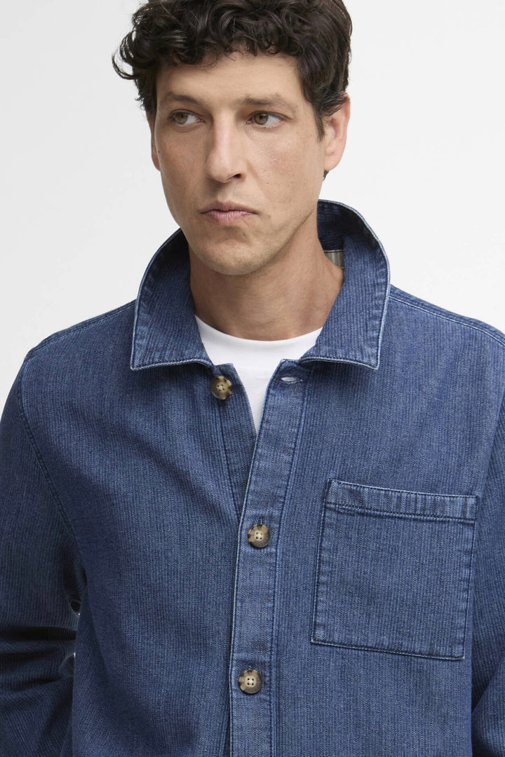 BARBOUR Aickmen Textured Denim Overshirt - Dale