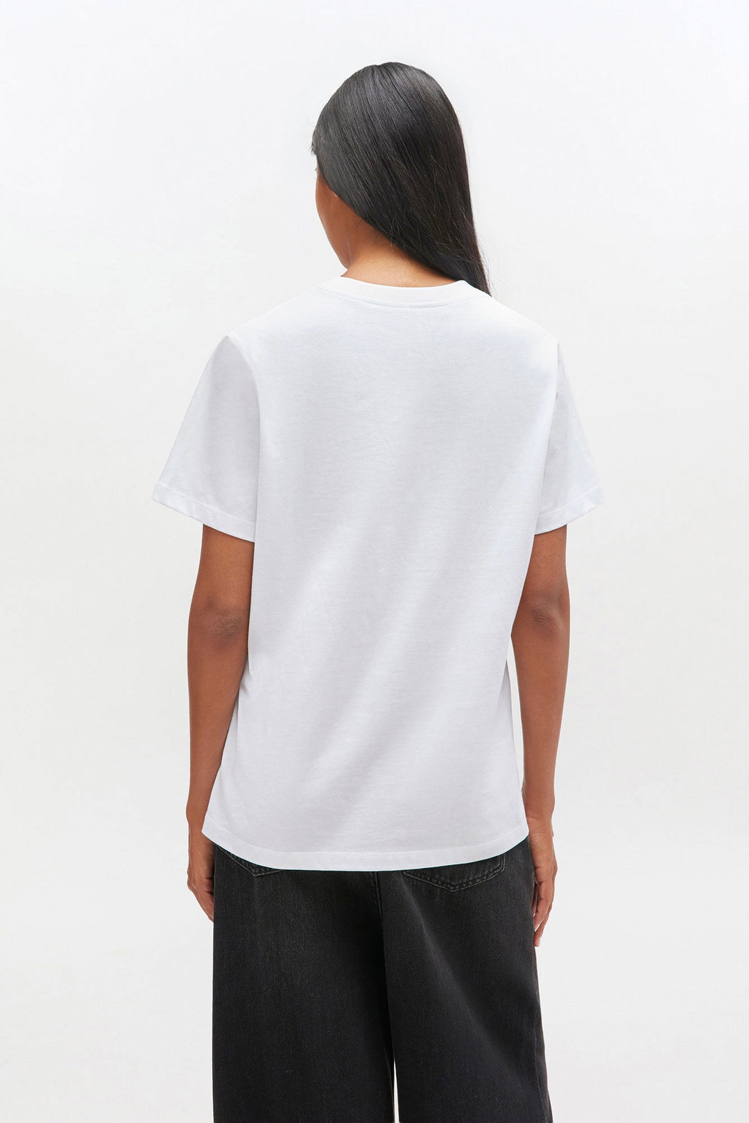 GANNI Basic Cotton Jersey Neon Puppy Bright White  T-shirt - Dale