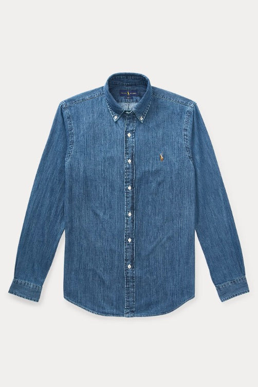 Slim Fit Oxford Shirt Denim