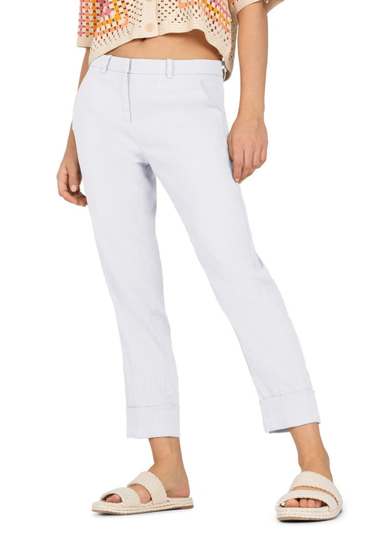 CAMBIO Krystal Linen Pant Pure White - Dale