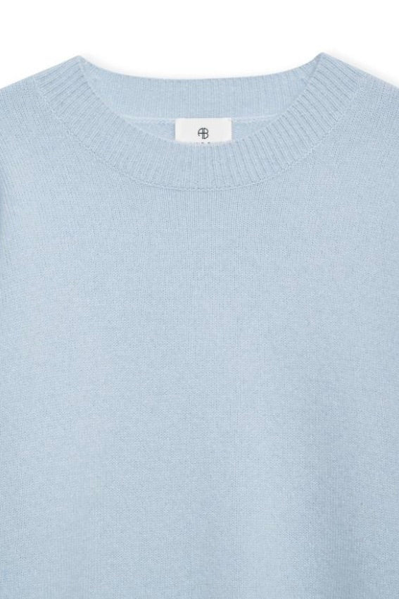 Lee Crew Cashmere Sweater Pale Blue