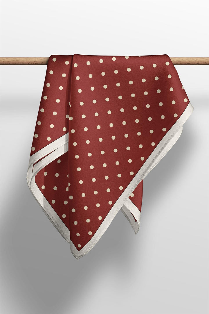 Betty Dots Silk Scarf Red