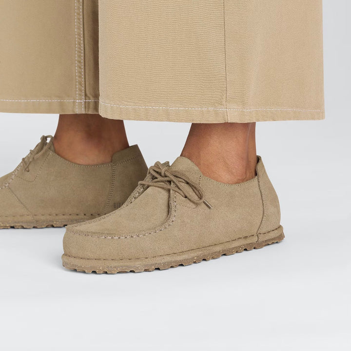 Utti Lace Suede Leather Dame Gray Taupe